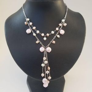 Elegant freshwater multi-color pearl necklace💖